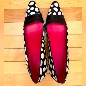 BODEN Black & White Polka Dot low heels size 42 EUC
